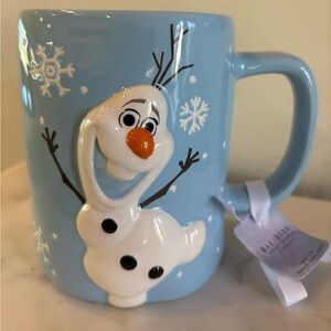 Rae Dunn Blue Mug with Snowman Design